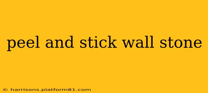 peel and stick wall stone