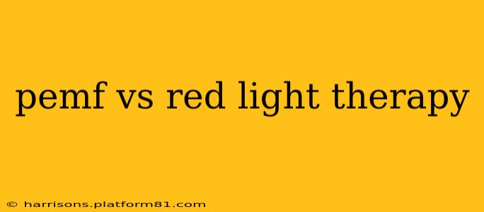 pemf vs red light therapy