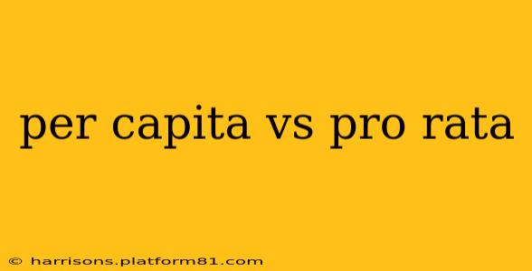 per capita vs pro rata