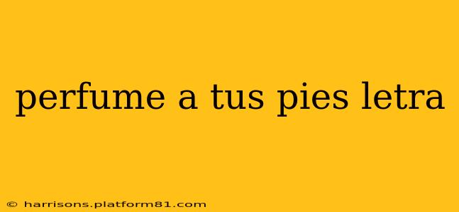 perfume a tus pies letra