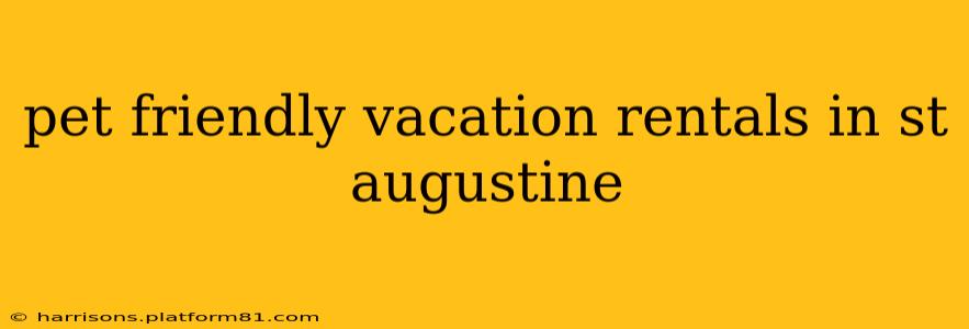 pet friendly vacation rentals in st augustine