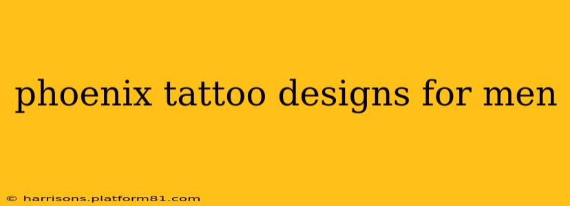 phoenix tattoo designs for men