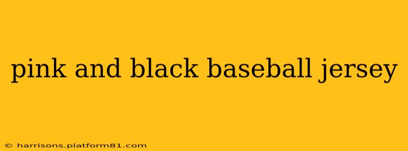 pink and black baseball jersey