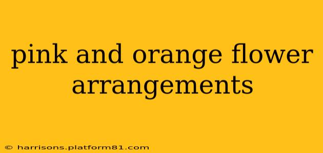 pink and orange flower arrangements