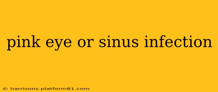 pink eye or sinus infection
