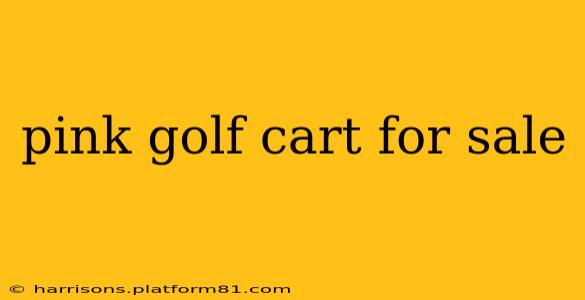 pink golf cart for sale