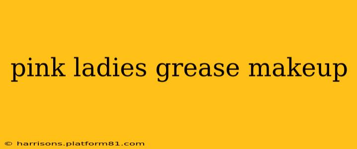 pink ladies grease makeup
