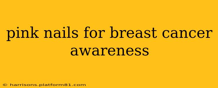 pink nails for breast cancer awareness