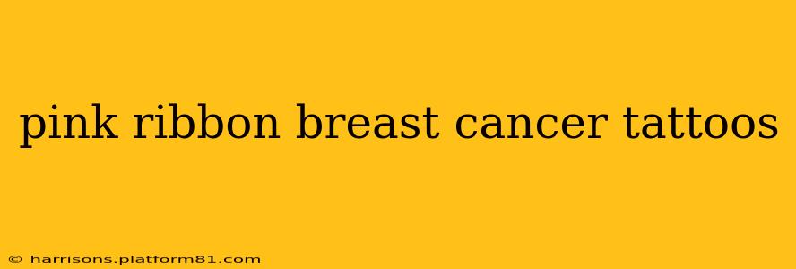 pink ribbon breast cancer tattoos