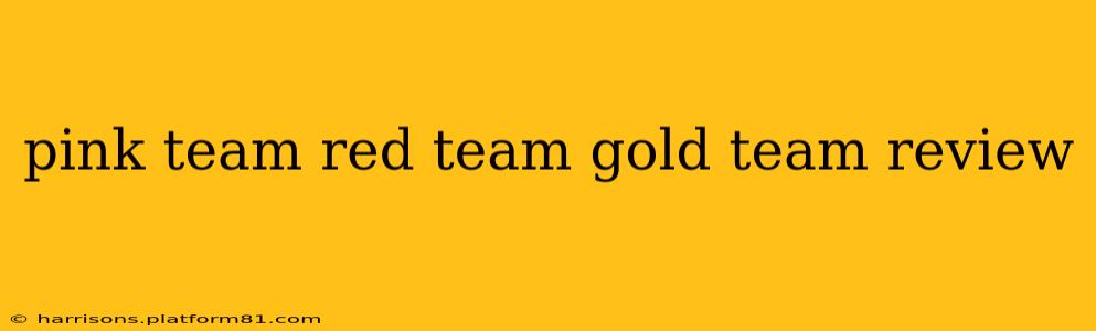 pink team red team gold team review