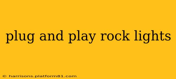 plug and play rock lights