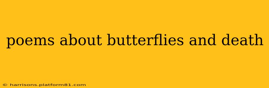 poems about butterflies and death