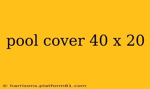 pool cover 40 x 20