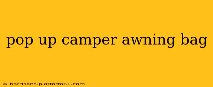 pop up camper awning bag