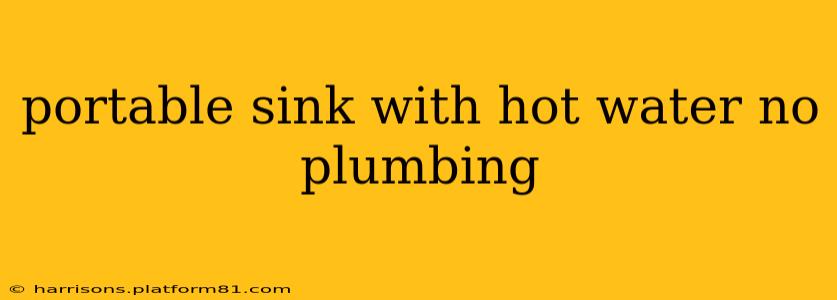 portable sink with hot water no plumbing
