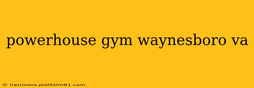 powerhouse gym waynesboro va