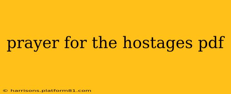 prayer for the hostages pdf