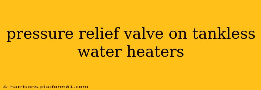 pressure relief valve on tankless water heaters