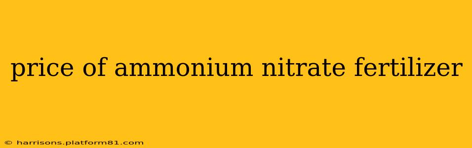 price of ammonium nitrate fertilizer