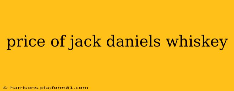 price of jack daniels whiskey