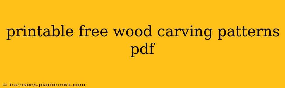 printable free wood carving patterns pdf
