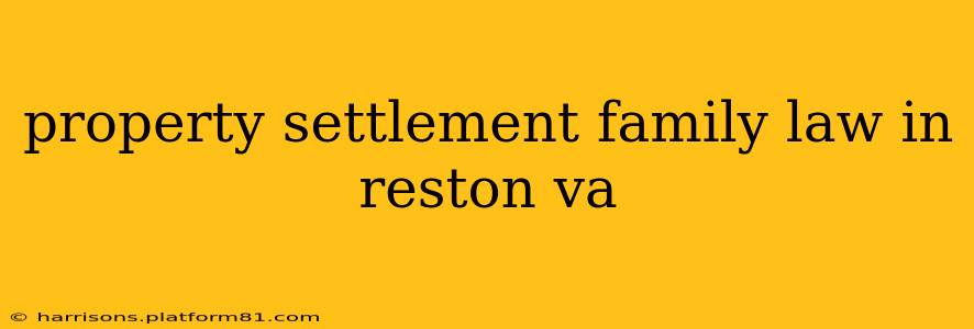 property settlement family law in reston va
