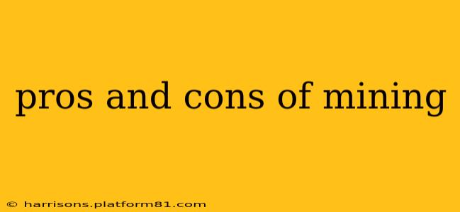 pros and cons of mining