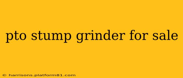 pto stump grinder for sale