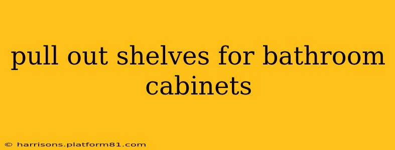 pull out shelves for bathroom cabinets