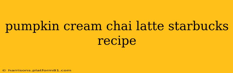 pumpkin cream chai latte starbucks recipe