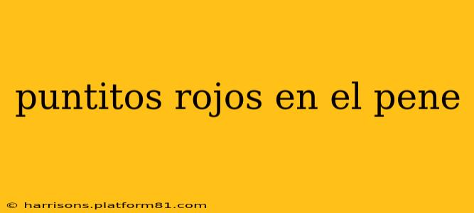 puntitos rojos en el pene