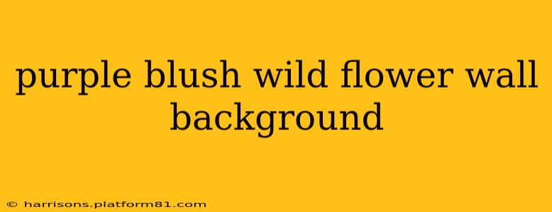 purple blush wild flower wall background