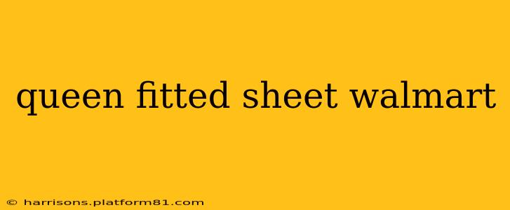 queen fitted sheet walmart