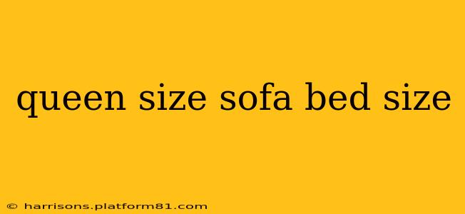 queen size sofa bed size