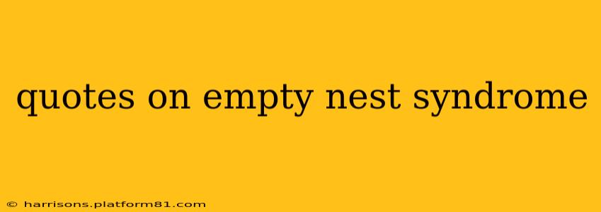 quotes on empty nest syndrome