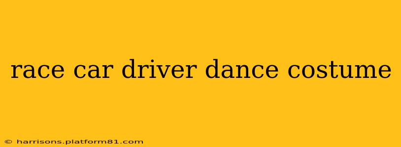 race car driver dance costume