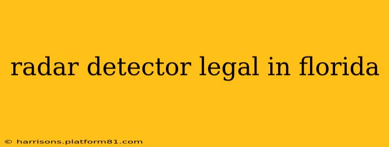 radar detector legal in florida