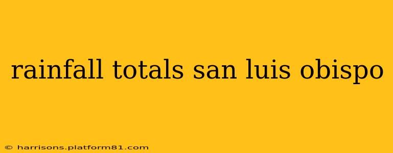 rainfall totals san luis obispo