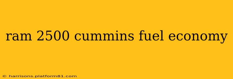 ram 2500 cummins fuel economy