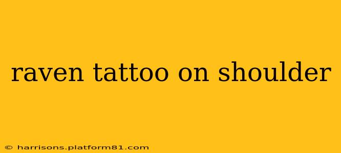 raven tattoo on shoulder