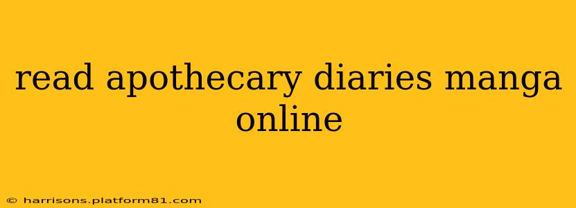 read apothecary diaries manga online