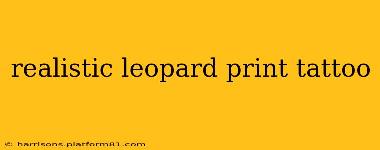 realistic leopard print tattoo