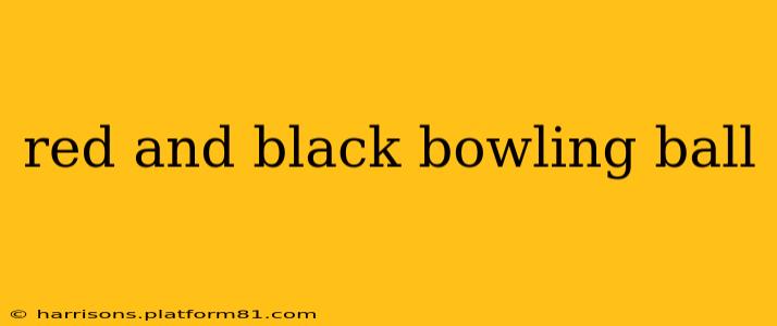 red and black bowling ball
