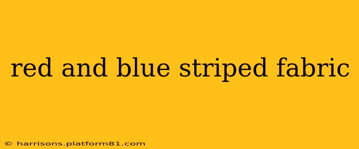 red and blue striped fabric