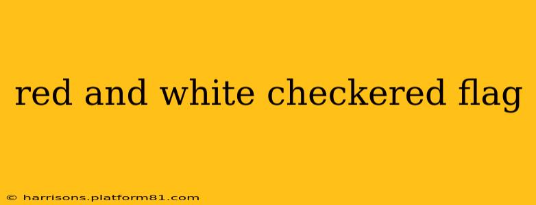 red and white checkered flag