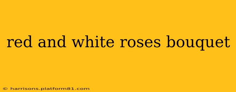 red and white roses bouquet