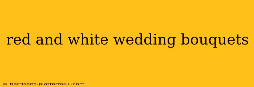 red and white wedding bouquets