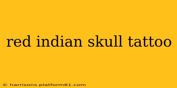red indian skull tattoo
