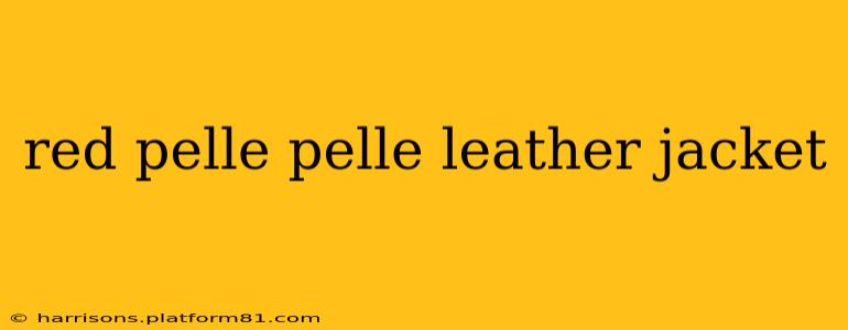 red pelle pelle leather jacket