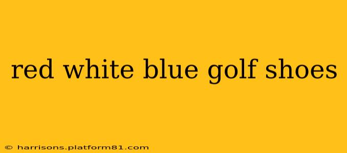 red white blue golf shoes
